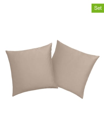 GUIDO MARIA KRETSCHMER 2er-Set: Kissenbezüge ''Mila'' in Beige - (L)40 x (B)80 cm