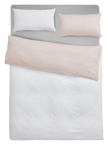 GUIDO MARIA KRETSCHMER Satin-Bettwäsche-Set ''Mila2'' in Weiß/ Beige - (L)200 x (B)135 cm