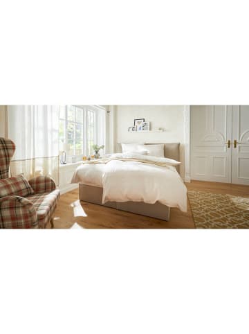 GUIDO MARIA KRETSCHMER Satin-Bettwäsche-Set ''Mila2'' in Weiß/ Beige - (L)200 x (B)135 cm