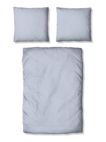 GUIDO MARIA KRETSCHMER Satin-Bettwäsche-Set ''Mila'' in Hellgrau - (L)200 x (B)135 cm