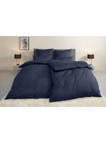 GUIDO MARIA KRETSCHMER Satin-Bettwäsche-Set ''Mila'' in Dunkelblau - (L)200 x (B)135 cm