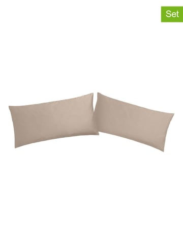 GUIDO MARIA KRETSCHMER 2er-Set: Kissenbezüge ''Mila'' in Beige - (L)40 x (B)40 cm