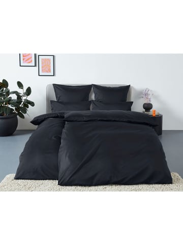 GUIDO MARIA KRETSCHMER Satin-Bettwäsche-Set ''Mila'' in Schwarz - (L)200 x (B)135 cm