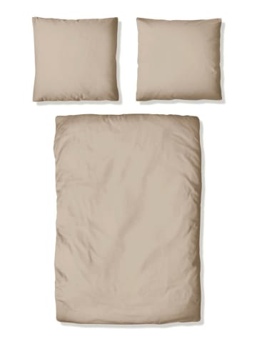 GUIDO MARIA KRETSCHMER Satin-Bettwäsche-Set ''Mila'' in Beige - (L)200 x (B)135 cm