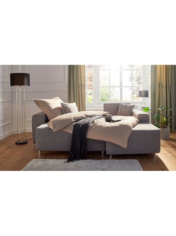 GUIDO MARIA KRETSCHMER Satin-Bettwäsche-Set ''Mila'' in Beige - (L)200 x (B)135 cm