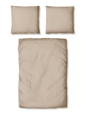 GUIDO MARIA KRETSCHMER Satin-Bettwäsche-Set ''Mila'' in Beige - (L)220 x (B)240 cm