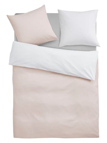 GUIDO MARIA KRETSCHMER Satin-Bettwäsche-Set ''Mila2'' in Beige/ Weiß - (L)200 x (B)135 cm