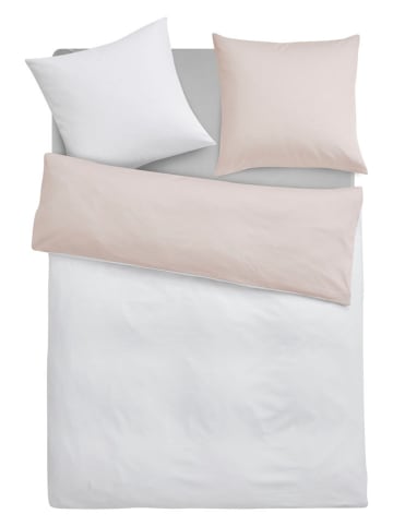 GUIDO MARIA KRETSCHMER Satin-Bettwäsche-Set ''Mila2'' in Beige/ Weiß - (L)200 x (B)135 cm