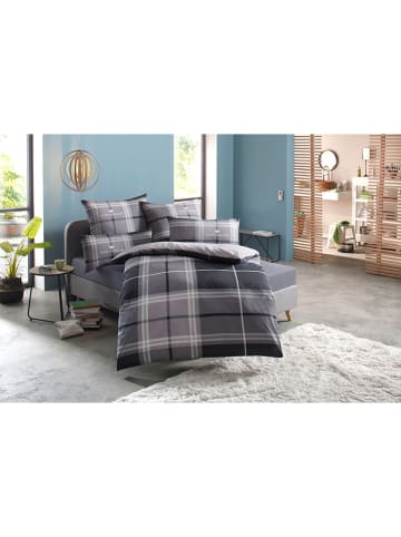 Tom Tailor home Renforcé-Bettwäsche-Set ''Eric'' in Grau - (L)200 x (B)135 cm