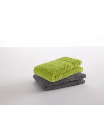 Tom Tailor home Biber-Bettwäsche-Set ''Nick'' in Grün/ Grau - (L)200 x (B)135 cm