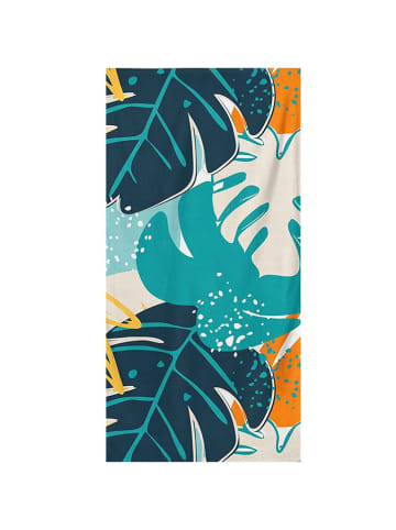 Colourful Cotton Strandtuch "Baskili" in Mint/ Orange