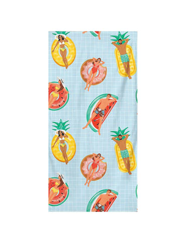 Colourful Cotton Strandlaken "Baskili" mintgroen/geel/rood