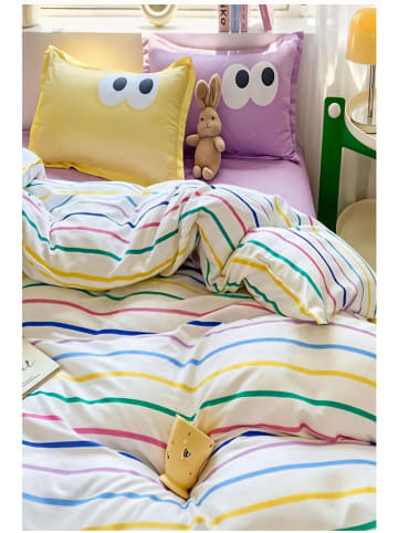 Colourful Cotton Komplet pościeli "Funny" w kolorze białym ze wzorem