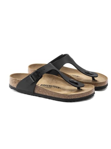 Birkenstock Leder-Zehentrenner "Gizeh" in Schwarz - Weite N