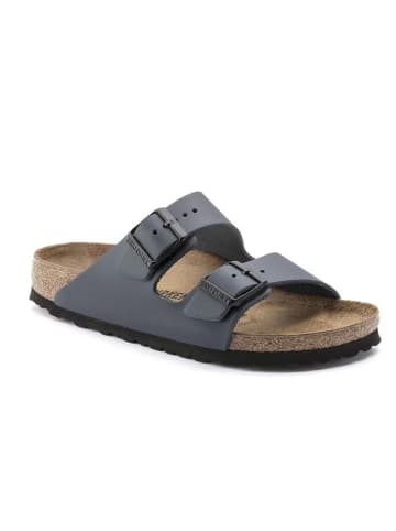 Birkenstock Leder-Pantoletten "Arizona" in Dunkelblau - Weite S