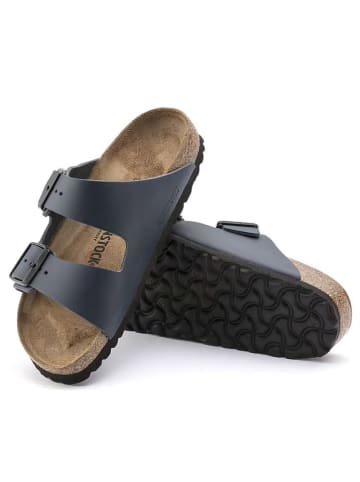 Birkenstock Leder-Pantoletten "Arizona" in Dunkelblau - Weite S