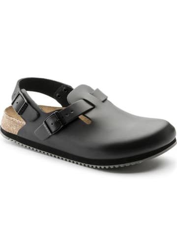 Birkenstock Leder-Halbsandalen "Tokio" in Schwarz