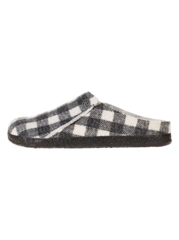 Birkenstock Skórzane kapcie w kolorze biało-czarnym