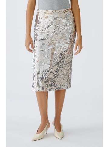 Oui Rok beige/goudkleurig