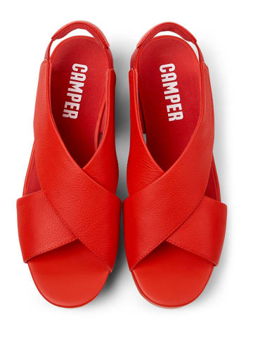 Camper Leren haksandalen rood