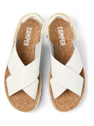 Camper Leder-Sandalen in Weiß