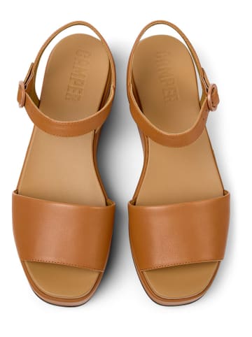 Camper Leder-Sandaletten in Hellbraun