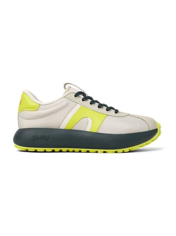 Camper Leder-Sneakers in Grau/ Gelb