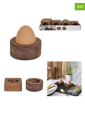 every ware 4-delige set: eierdoppen bruin - (verrassingsproduct)