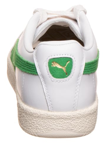 Puma Skórzane sneakersy "Oslo-City" w kolorze biało-zielonym