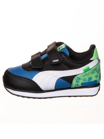 Puma Sneakers "FUTURE RDIER GRAFFIT" in Blau/ Grün