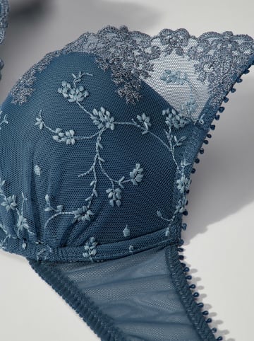 Passionata Biustonosz push-up "White nIghts" w kolorze niebieskim