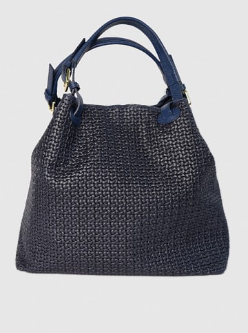 Victor & Hugo Paris Skórzana torebka "Reina" w kolorze granatowym - 33 x 31 x 16 cm