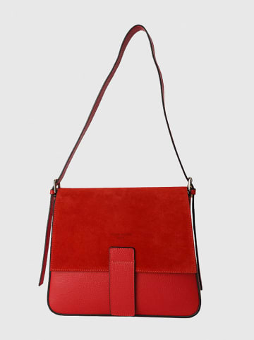 Victor & Hugo Paris Leder-Umhängetasche "Nova" in Rot - (B)28 x (H)23 x (T)8 cm