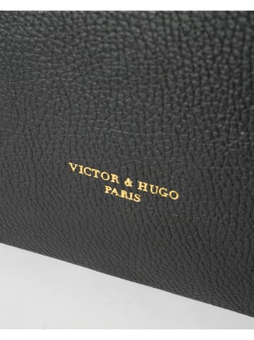 Victor & Hugo Paris Skórzana torebka "Luna" w kolorze czarnym - 28 x 20 x 11 cm
