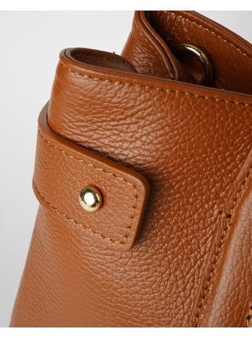 Victor & Hugo Paris Leder-Henkeltasche "Luna" in Hellbraun - (B)36 x (H)27 x (T)14 cm