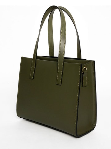 Victor & Hugo Paris Skórzana torebka "Louane" w kolorze khaki - 22 x 26 x 8 cm