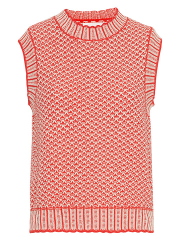 MOSS COPENHAGEN Weste in Creme/ Rot