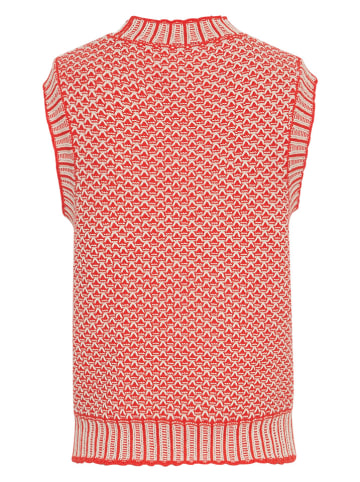 MOSS COPENHAGEN Weste in Creme/ Rot