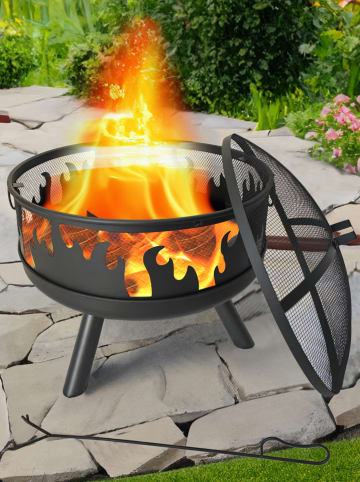 Garden Hero Feuerschale in Schwarz - (H)43 x Ø 61,5 cm