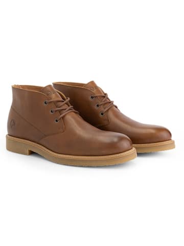 TRAVELIN' Leder-Schnürschuhe "Ryhall" in Hellbraun
