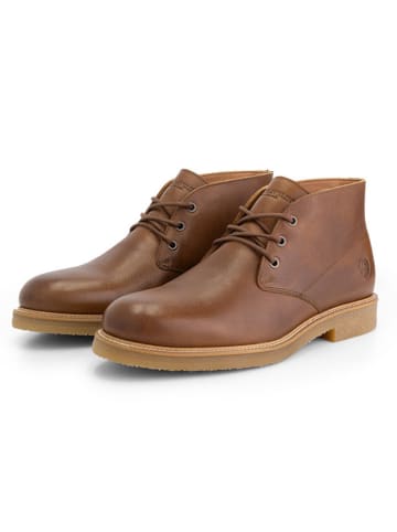 TRAVELIN' Leder-Schnürschuhe "Ryhall" in Hellbraun