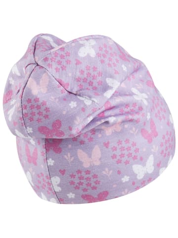 Sterntaler Beanie "Blumen" paars/roze