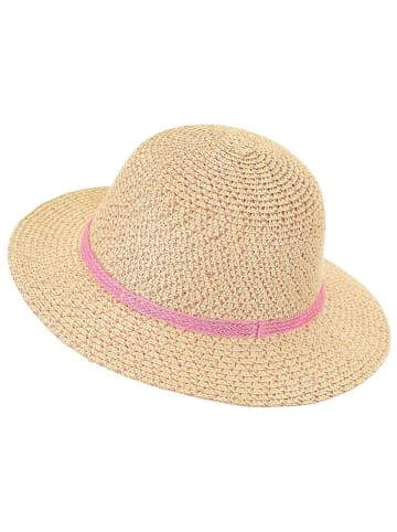 Sterntaler Strohhut "Pailletten" in Beige/ Rosa