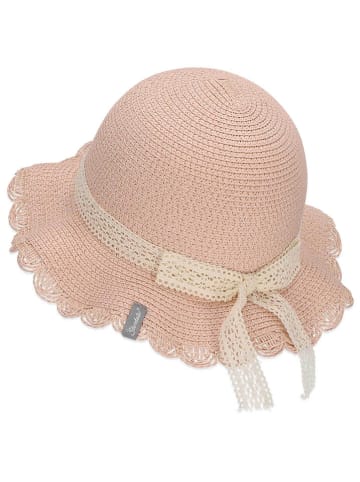 Sterntaler Strohhut "Spitze" in Rosa/ Beige