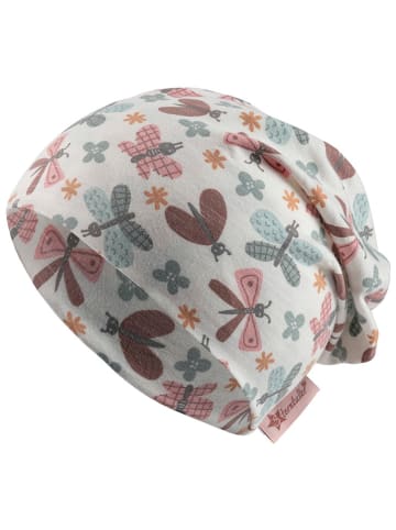 Sterntaler Beanie "Schmetterling" in Weiß/ Rosa/ Blau