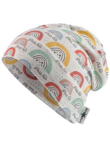 Sterntaler Beanie "Regenbögen" in Weiß/ Bunt