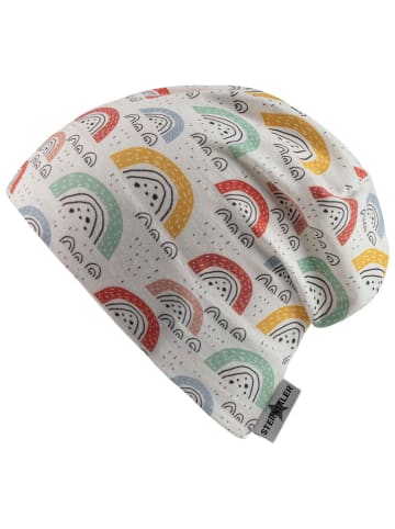 Sterntaler Beanie "Regenbögen" in Weiß/ Bunt