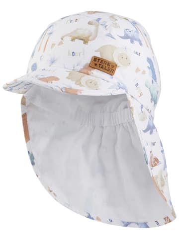 Sterntaler Schirmmütze "Saurier" in Weiß/ Blau/ Beige