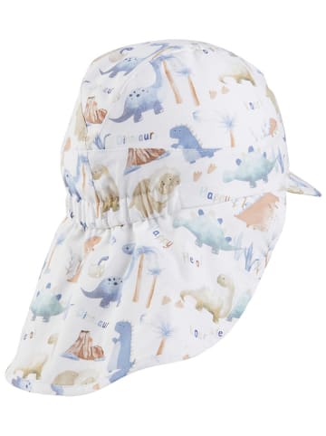 Sterntaler Schirmmütze "Saurier" in Weiß/ Blau/ Beige