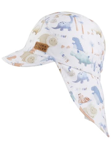 Sterntaler Schirmmütze "Saurier" in Weiß/ Blau/ Beige